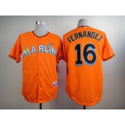 Cheap Jose Fernandez Marlins Orange Jersey From China #16 In Men Women Youth Size