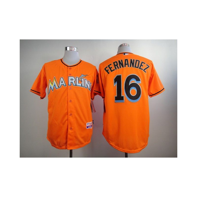 Cheap Jose Fernandez Marlins Orange Jersey From China #16 In Men Women Youth Size