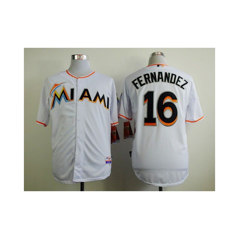 Cheap Jose Fernandez Marlins White Jersey From China #16 In Men Women Youth Size