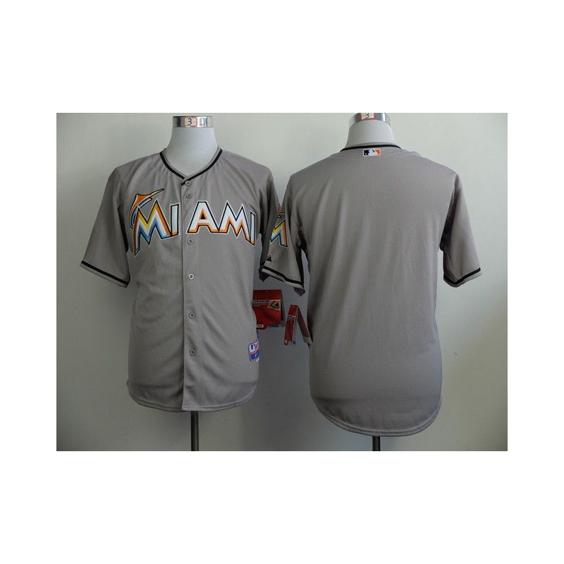 Cheap Blank Marlins Grey Jersey From China In Men Women Youth Size