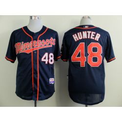 Cheap Torii Hunter Twins Blue Jersey From China #48 In Men Women Youth Size