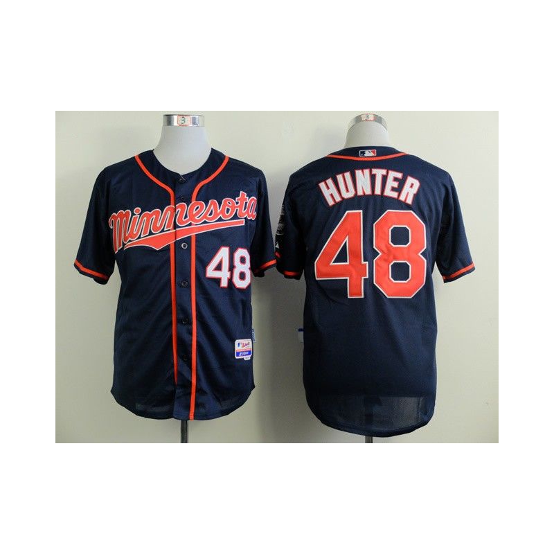 Cheap Torii Hunter Twins Blue Jersey From China #48 In Men Women Youth Size