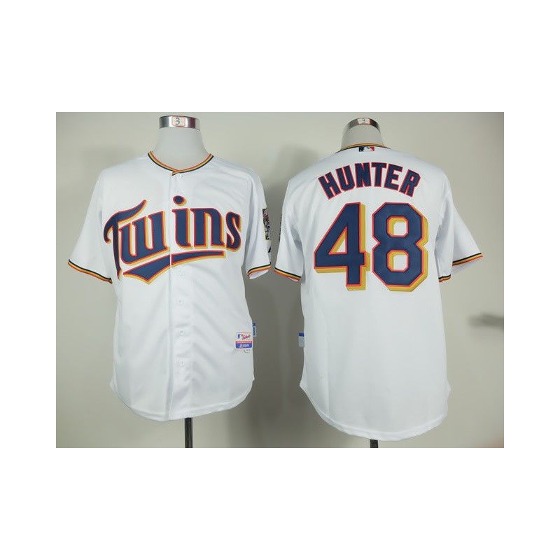 Cheap Torii Hunter Twins White Jersey From China #48 In Men Women Youth Size