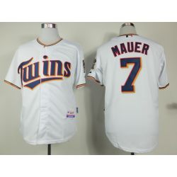 Cheap Joe Mauer Twins White 2015 Jersey From China #7 In Men Women Youth Size