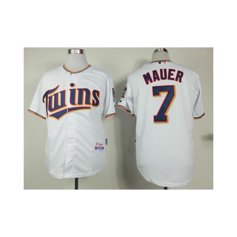 Cheap Joe Mauer Twins White 2015 Jersey From China #7 In Men Women Youth Size