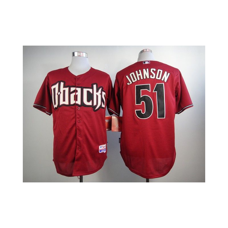 Cheap Randy Johnson Diamondbacks Red Jersey From China #51 In Men Women Youth Size