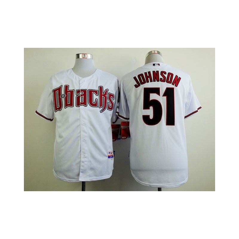 Cheap Randy Johnson Diamondbacks White Jersey From China #51 In Men Women Youth Size