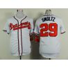 Cheap John Smoltz Braves White Jersey From China #29 In Men Women Youth Size