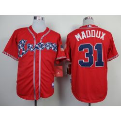 Cheap Greg Maddux Braves Red Hall Of Fame Jersey From China #31 In Men Women Youth Size