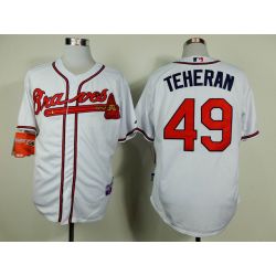 Cheap Julio Teheran Braves White Jersey From China #49 In Men Women Youth Size