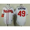 Cheap Julio Teheran Braves White Jersey From China #49 In Men Women Youth Size