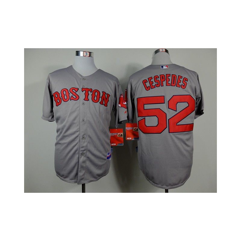 Cheap Yoenis Cespedes Red Sox Grey Jersey From China #52 In Men Women Youth Size