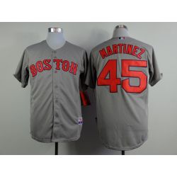 Cheap Pedro Martinez Red Sox Grey Jersey From China #45 In Men Women Youth Size