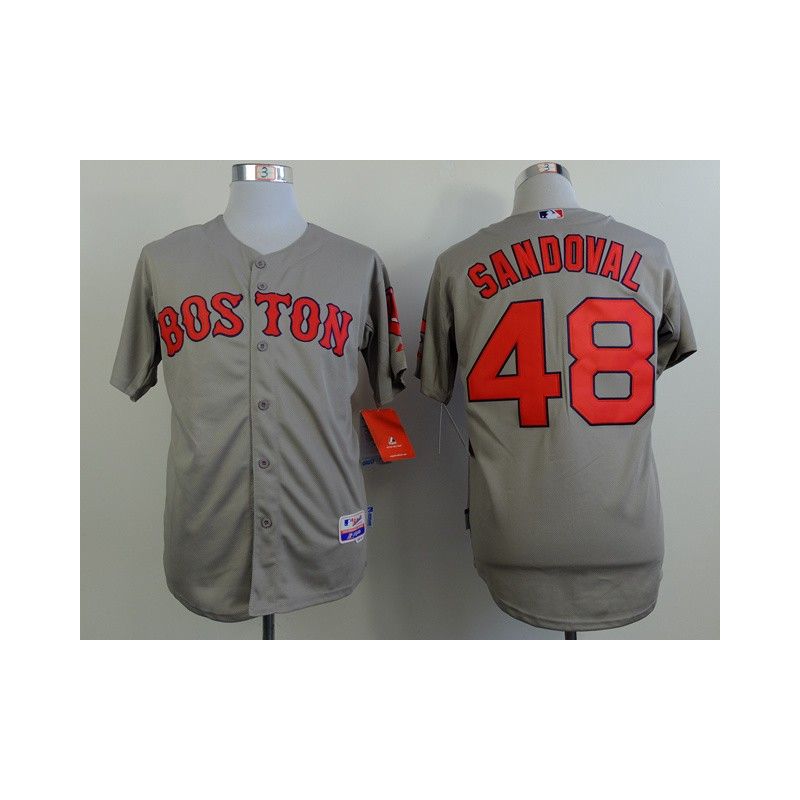 Cheap Pablo Sandoval Red Sox Grey Jersey From China #48 In Men Women Youth Size