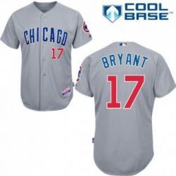 Cheap Kris Bryant Cubs Grey CHICAGO Jersey From China #17 In Men Women Youth Size