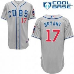 Cheap Kris Bryant Cubs Grey CUBS Jersey From China #17 In Men Women Youth Size