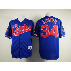 Cheap Jon Lester Cubs Blue 1994 Turn Back the Clock Jersey From China #34 In Men Women Youth Size