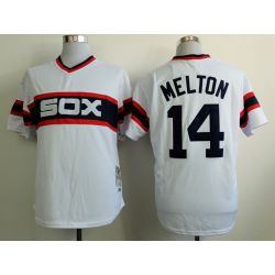 Cheap Bill Melton White Sox White 1983 throwback Jersey From China #14 In Men Women Youth Size