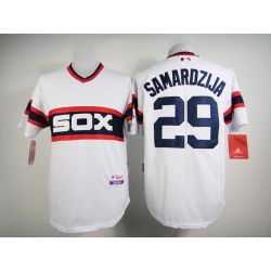 Cheap Jeff Samardzija White Sox White V-neck Jersey From China #29 In Men Women Youth Size