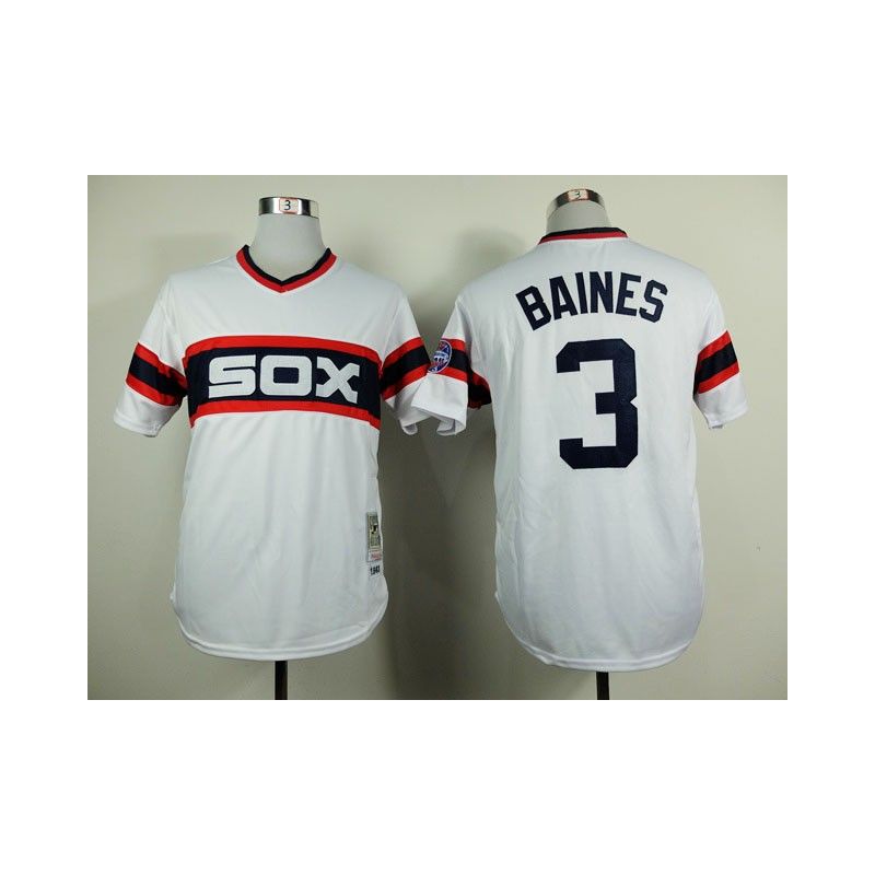 Cheap Harold Baines White Sox White 1983 throwback Jersey From China #3 In Men Women Youth Size