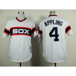 Cheap Luke Appling White Sox White 1983 throwback Jersey From China #4 In Men Women Youth Size