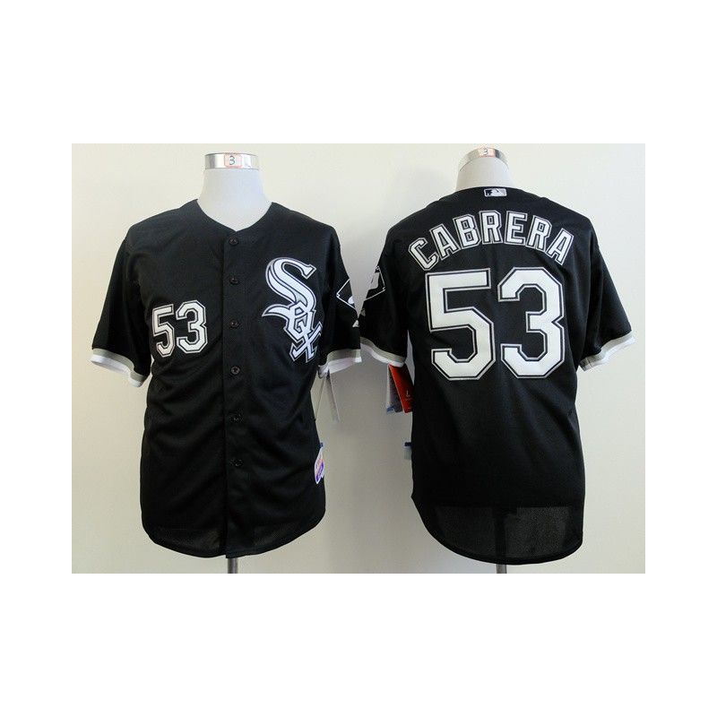 Cheap Melky Cabrera White Sox Black Jersey From China #53 In Men Women Youth Size