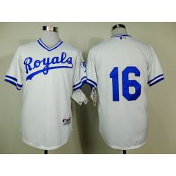 Cheap Billy Butler Royals White 1974 Turn Back The Clock Jersey From China #16 In Men Women Youth Size