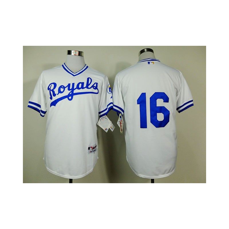 Cheap Billy Butler Royals White 1974 Turn Back The Clock Jersey From China #16 In Men Women Youth Size