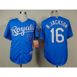 Cheap Bo Jackson Royals Blue Jersey From China #16 In Men Women Youth Size