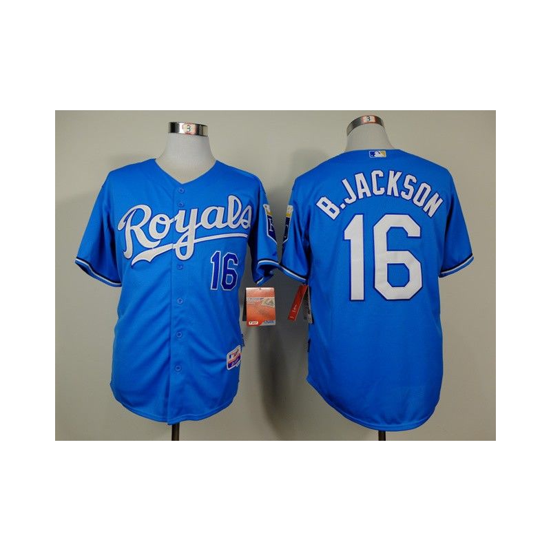 Cheap Bo Jackson Royals Blue Jersey From China #16 In Men Women Youth Size