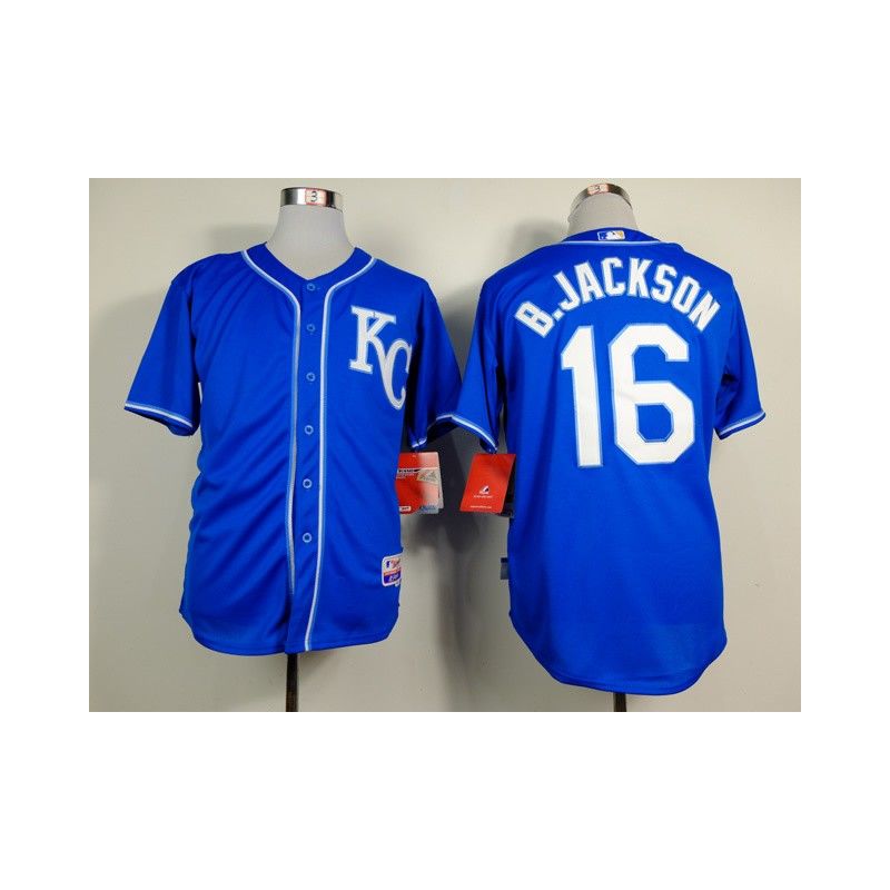 Cheap Bo Jackson Royals Blue 2014 Jersey From China #16 In Men Women Youth Size