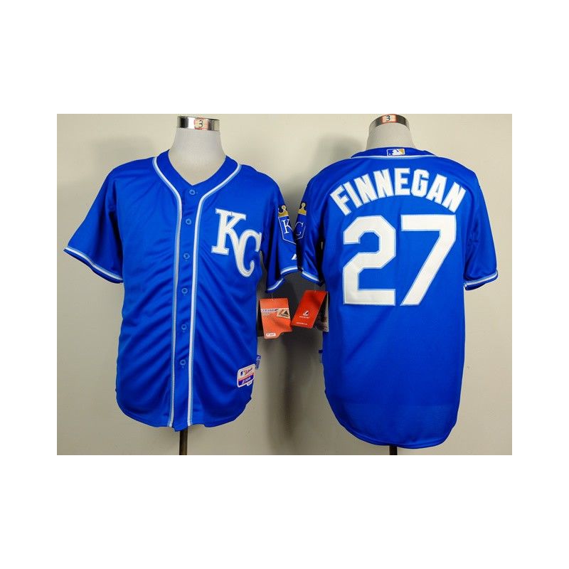 Cheap Brandon Finnegan Royals Blue 2014 Jersey From China #27 In Men Women Youth Size