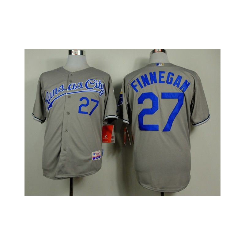 Cheap Brandon Finnegan Royals Grey Jersey From China #27 In Men Women Youth Size