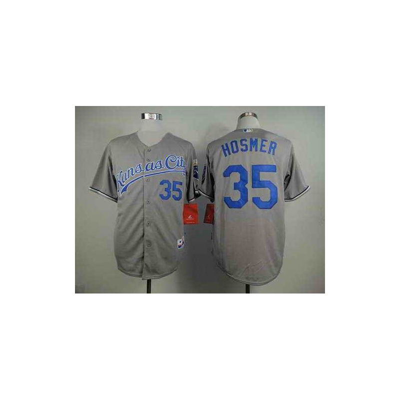 Cheap Eric Hosmer Royals Grey Jersey From China #35 In Men Women Youth Size