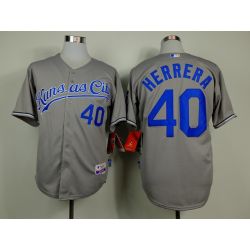 Cheap Kelvin Herrera Royals Grey Jersey From China #40 In Men Women Youth Size