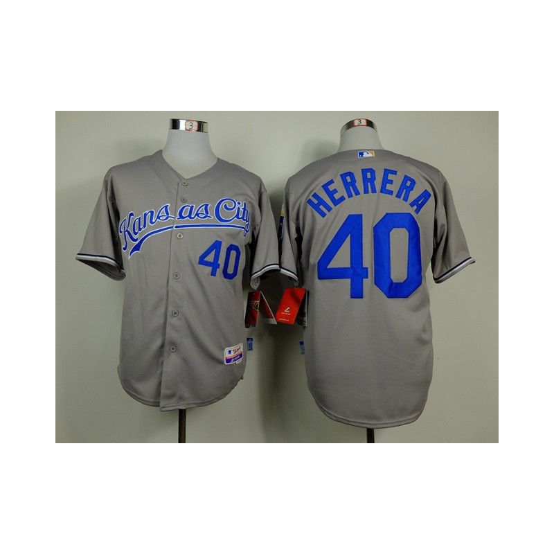 Cheap Kelvin Herrera Royals Grey Jersey From China #40 In Men Women Youth Size