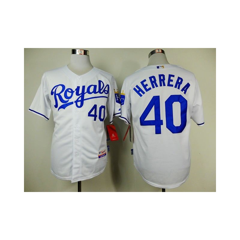 Cheap Kelvin Herrera Royals White Jersey From China #40 In Men Women Youth Size