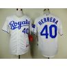 Cheap Kelvin Herrera Royals White Jersey From China #40 In Men Women Youth Size