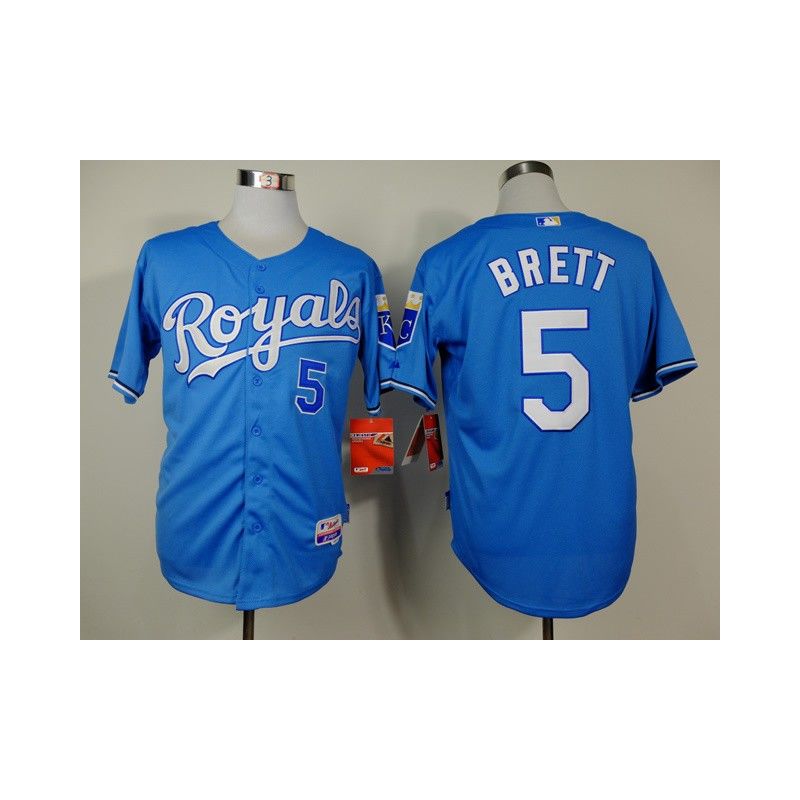 Cheap George Brett Royals Blue Jersey From China #5 In Men Women Youth Size