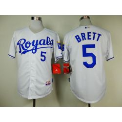 Cheap George Brett Royals White Jersey From China #5 In Men Women Youth Size