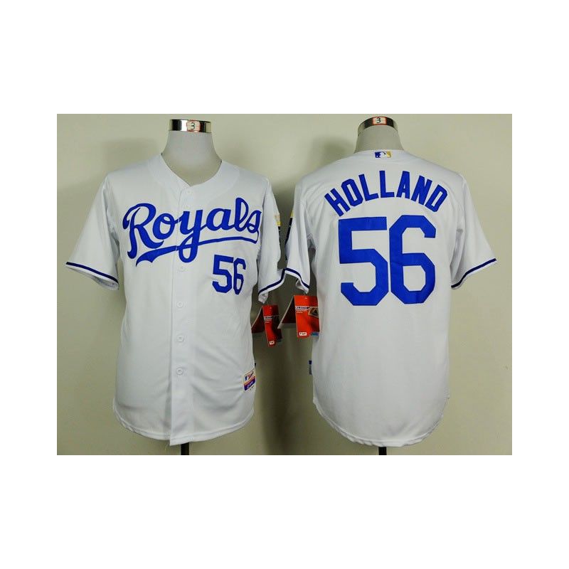 Cheap Greg Holland Royals White Jersey From China #56 In Men Women Youth Size