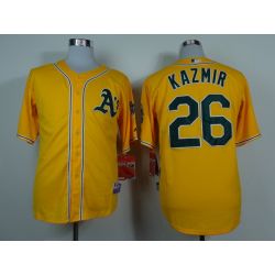 Cheap Scott Kazmir Athletics Yellow Jersey From China #26 In Men Women Youth Size