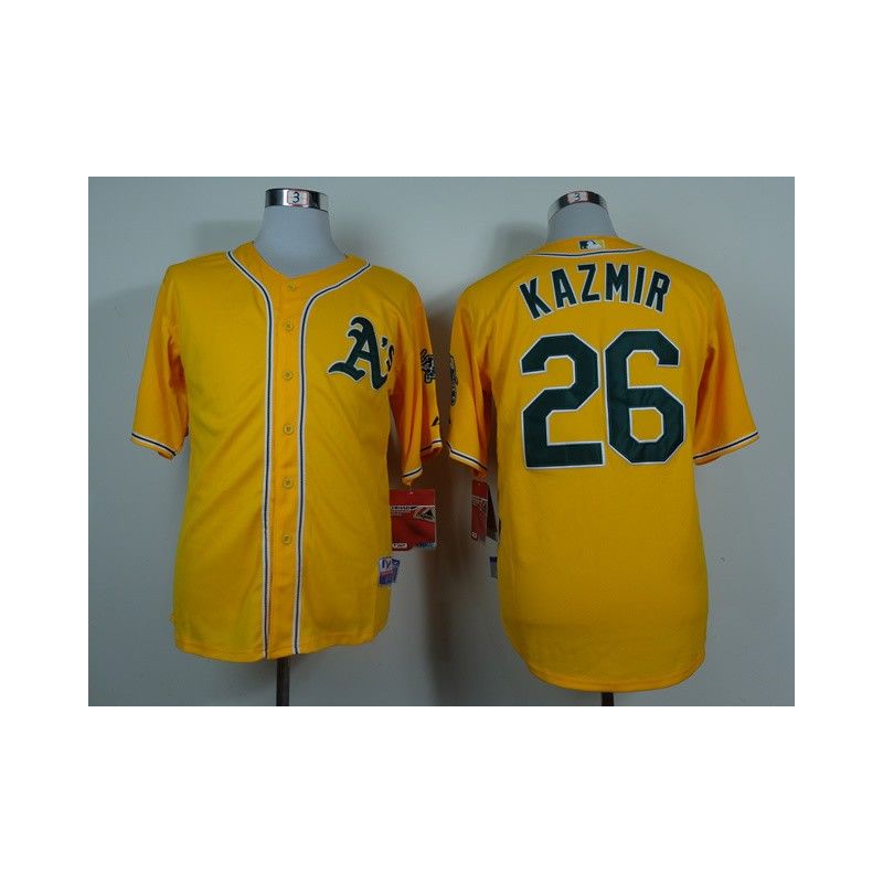 Cheap Scott Kazmir Athletics Yellow Jersey From China #26 In Men Women Youth Size