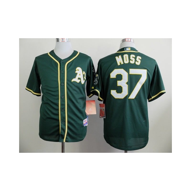 Cheap Brandon Moss Athletics Green Jersey From China #37 In Men Women Youth Size