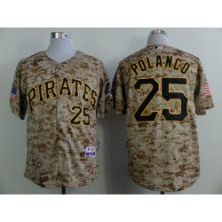 Cheap Gregory Polanco Pirates Camo Jersey From China #25 In Men Women Youth Size