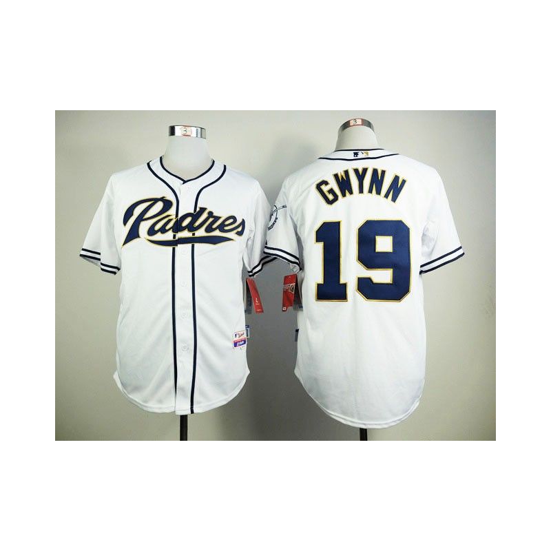 Cheap Tony Gwynn Padres White Jersey From China #19 In Men Women Youth Size Cheap Tony Gwynn Padres White Jersey From China #19 In Men Women Youth Size