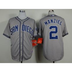 Cheap Johnny Manzie Padres Grey Jersey From China #2 In Men Women Youth Size