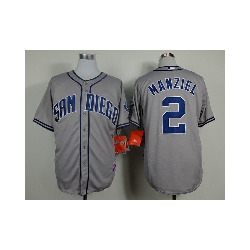 Cheap Johnny Manzie Padres Grey Jersey From China #2 In Men Women Youth Size Cheap Johnny Manzie Padres Grey Jersey From China #2 In Men Women Youth Size
