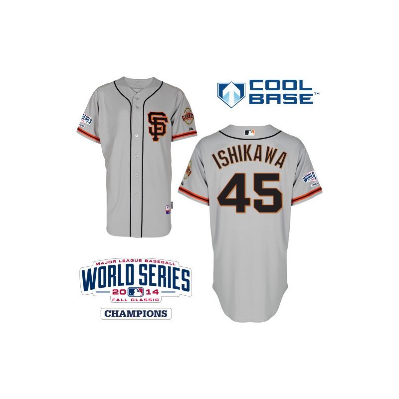 Cheap Travis Ishikawa Giants Grey Jersey From China #45 In Men Women Youth Size Cheap Travis Ishikawa Giants Grey Jersey From China #45 In Men Women Youth Size