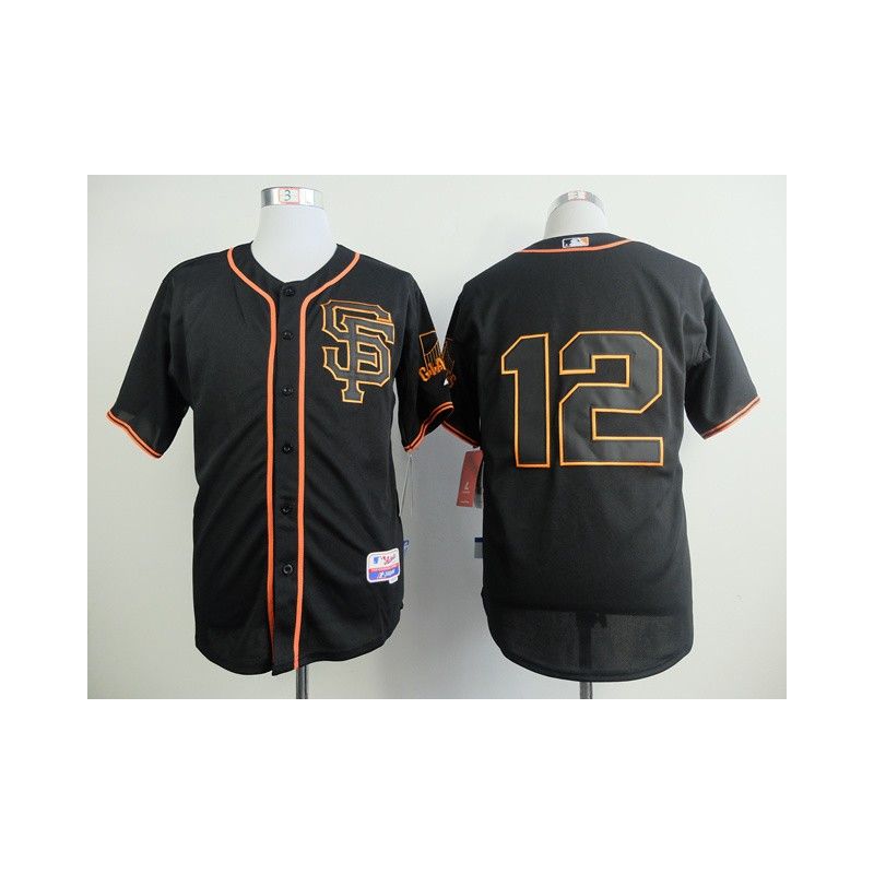 Cheap Joe Panik Giants Black SF Jersey From China #12 In Men Women Youth Size